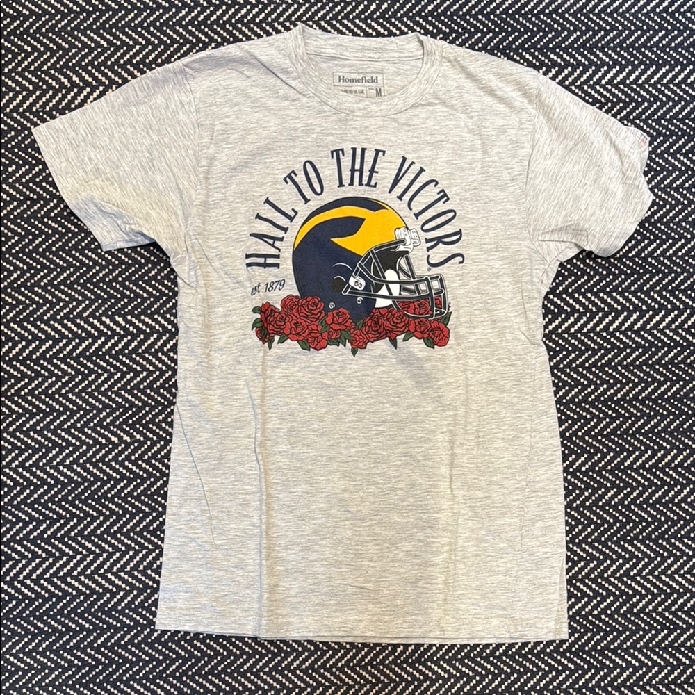 University of Michigan Rose Bowl 1879 Gray Short Sleeve Tee